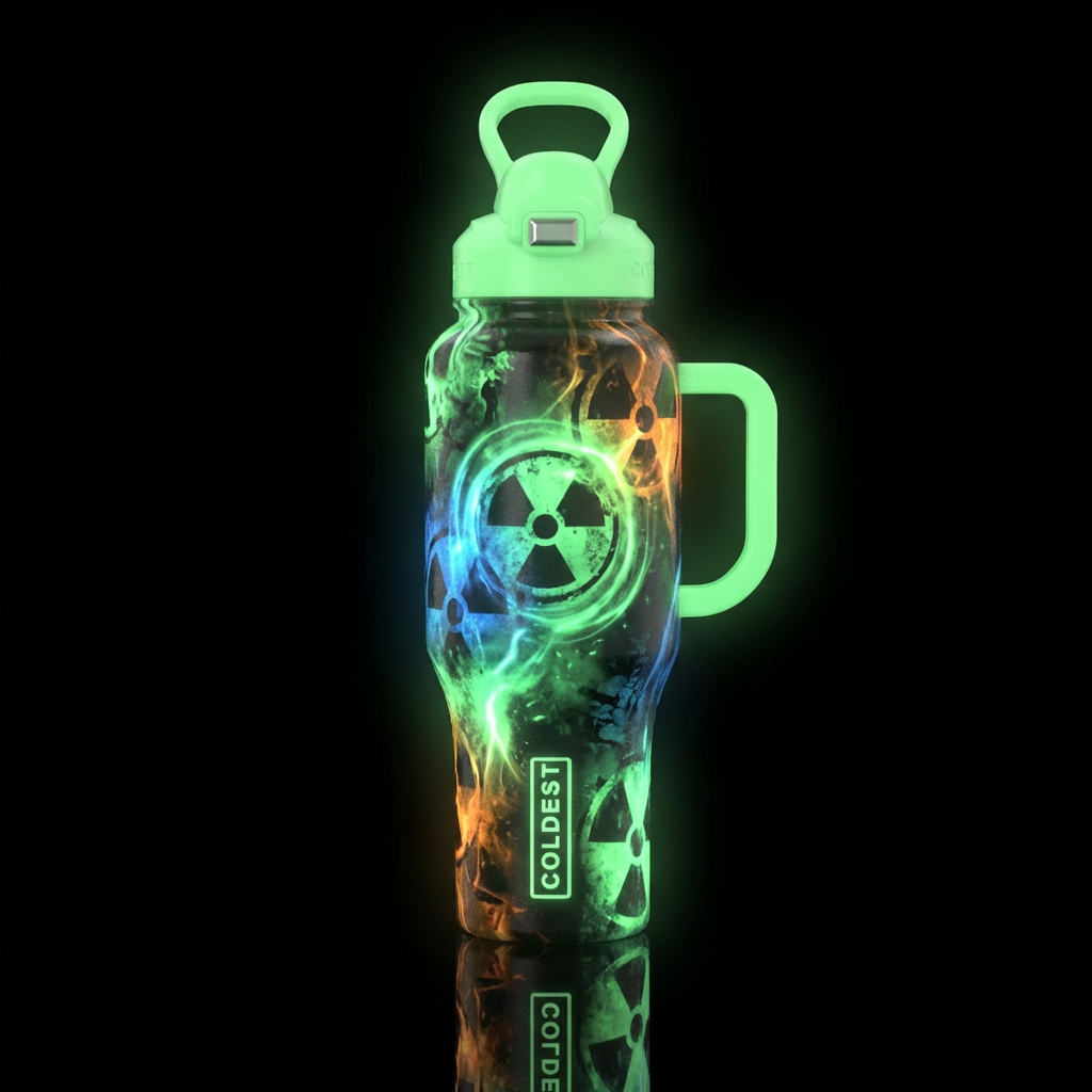 Glowie nuclear water bottle design