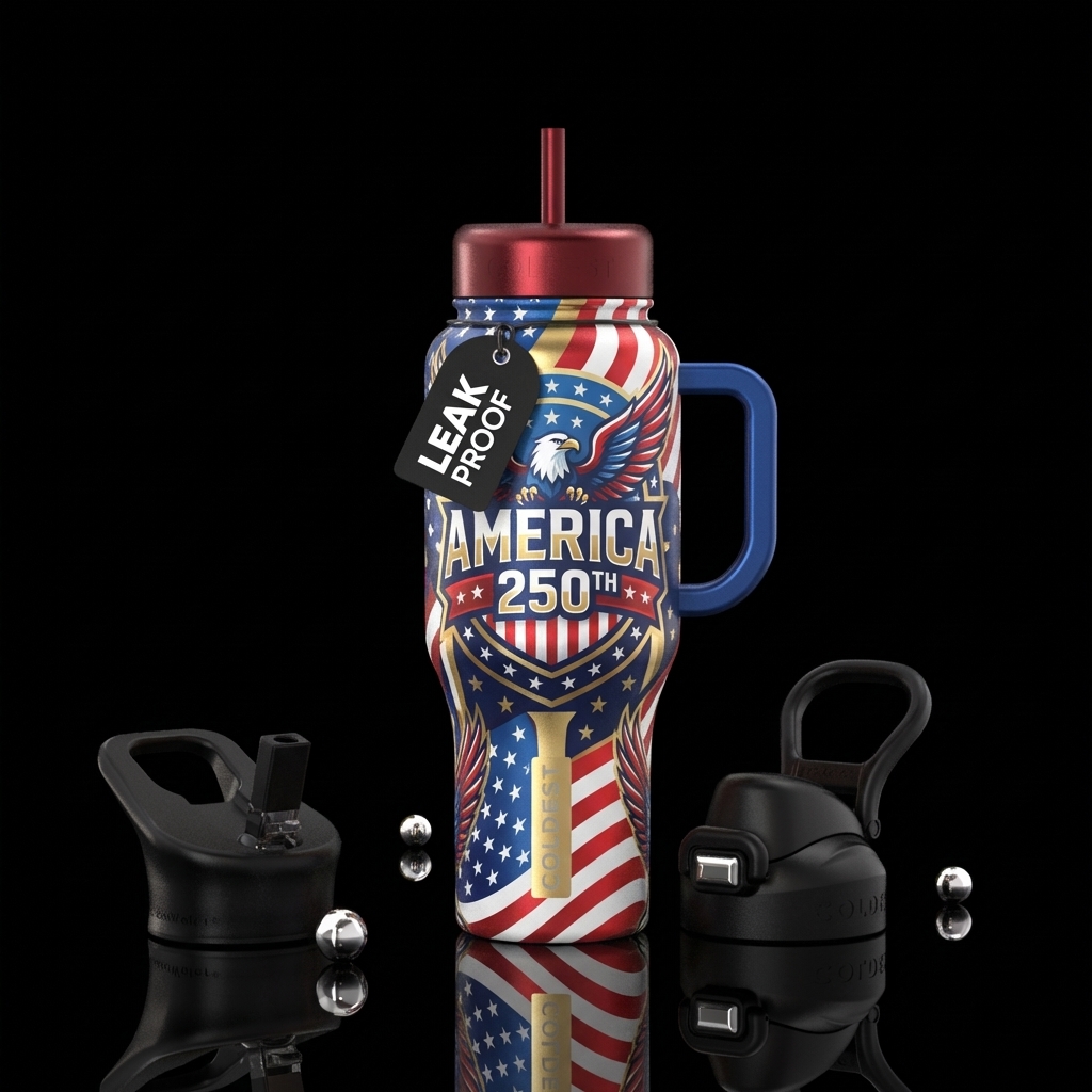 America 250th water bottle design