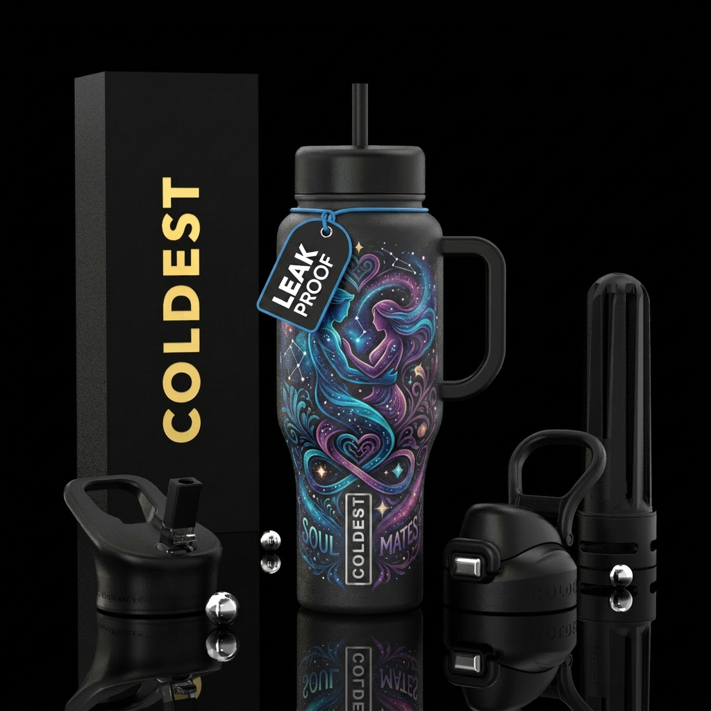 Soul mates water bottle design