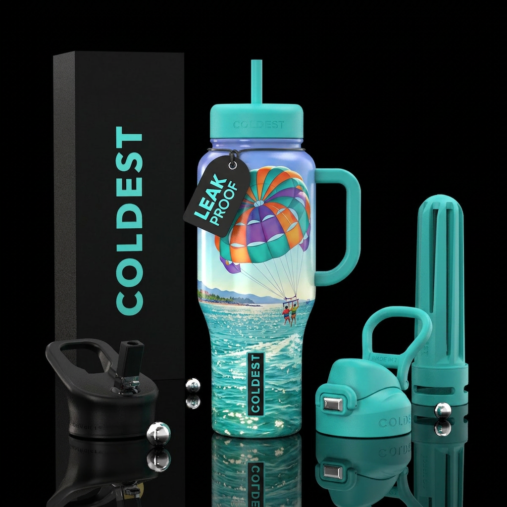 Parasailing water bottle design
