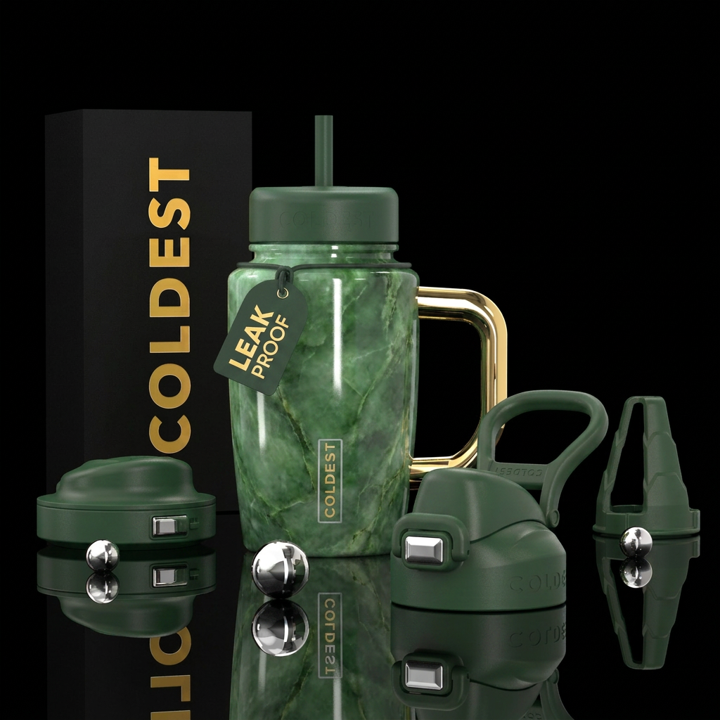 Jade stone water bottle design