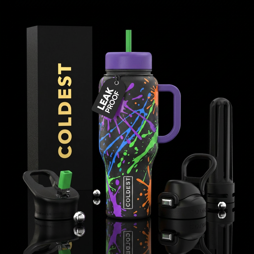 Splats water bottle design