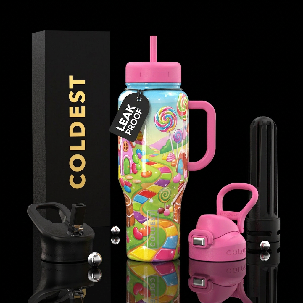 Candy land water bottle design