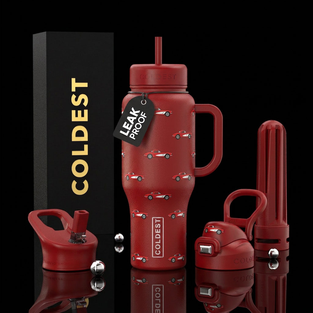 Little red corvette water bottle design