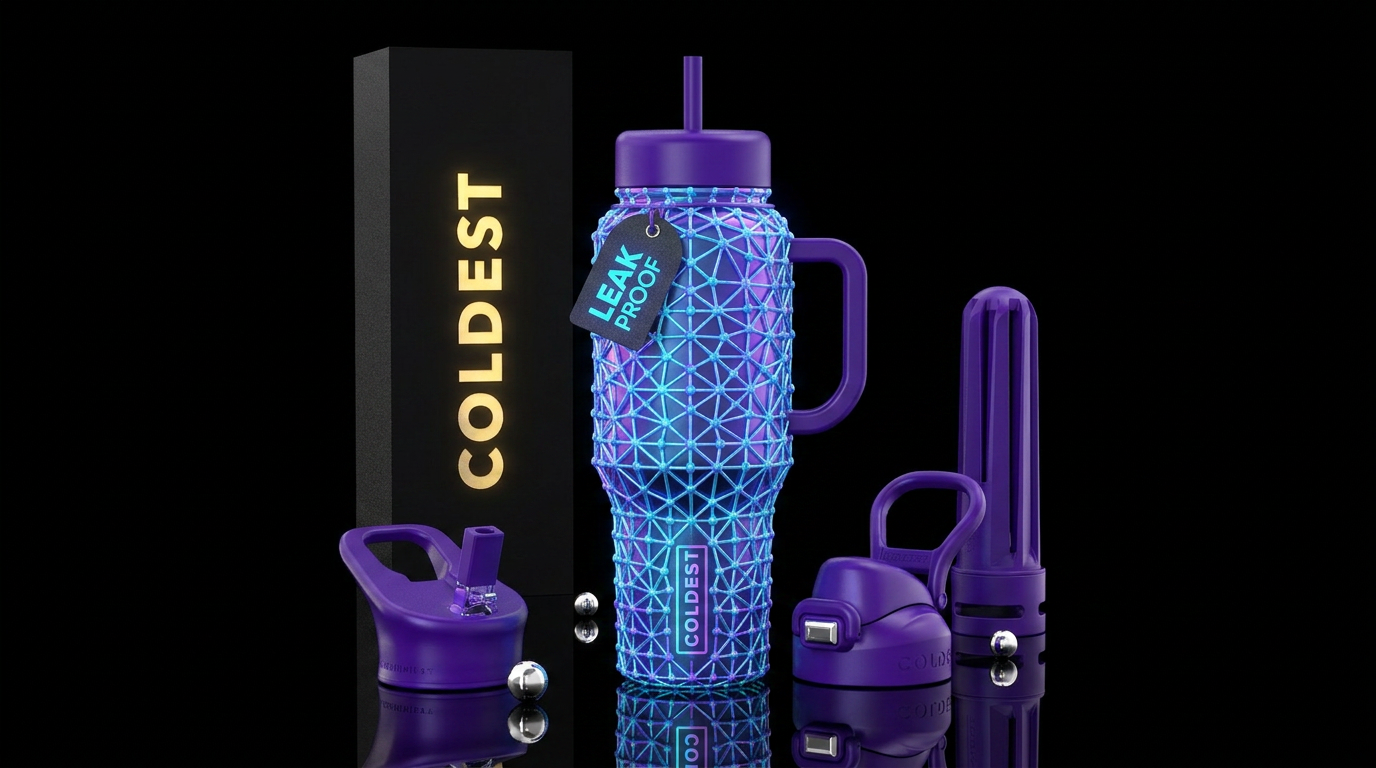 Glowie lattice water bottle design