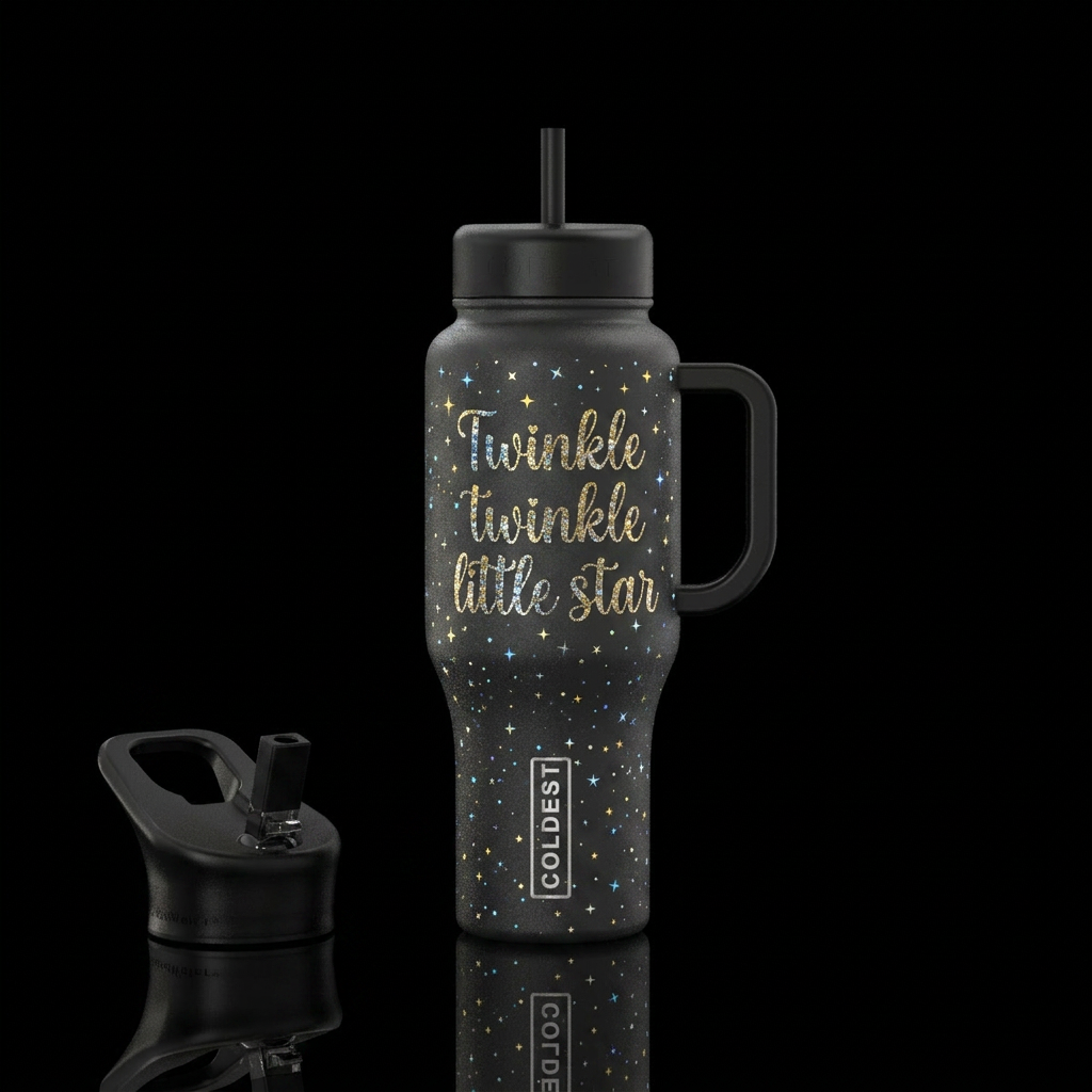 Twinkle twinkle little star water bottle design
