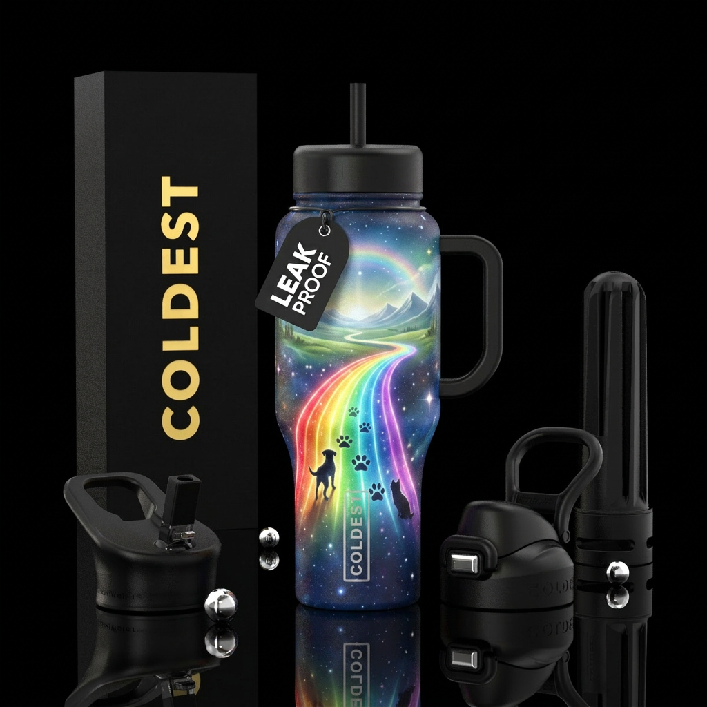 Rainbow Bridge water bottle design