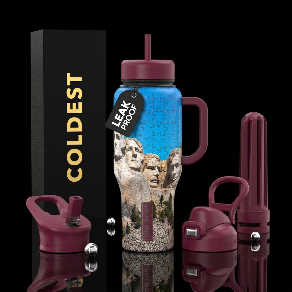 My Rushmore as a Jigsaw puzzle water bottle design