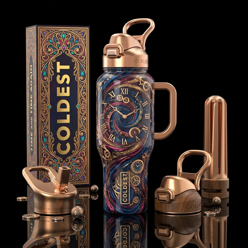 Time in a bottle water bottle design