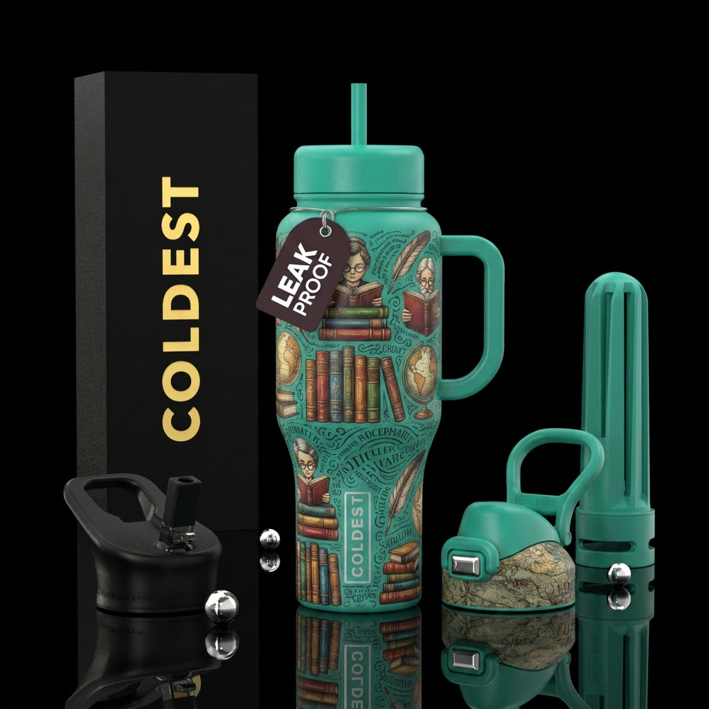 A reader’s dream water bottle design