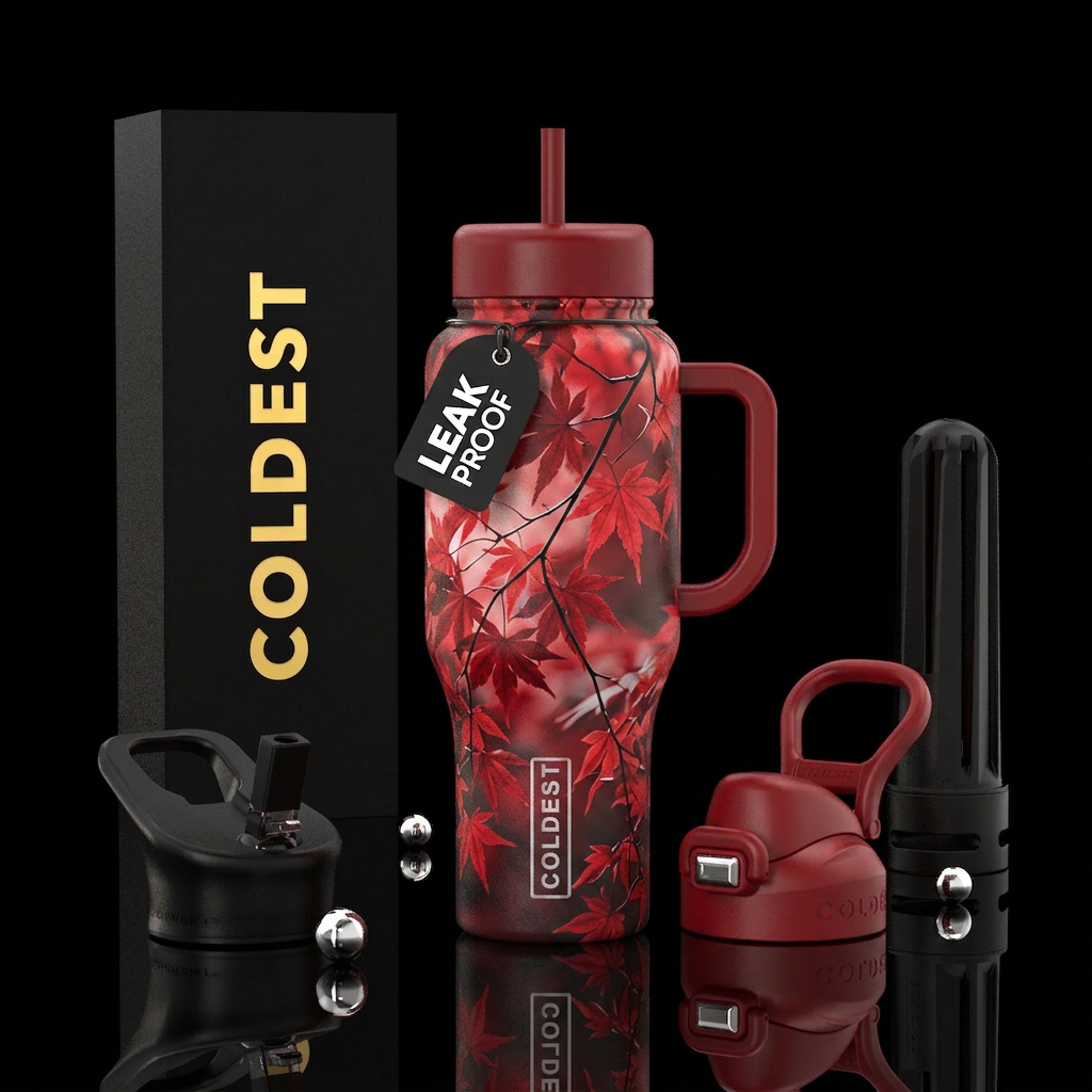 Japanese maple water bottle design