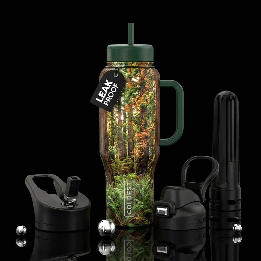 Redwood Forest water bottle design
