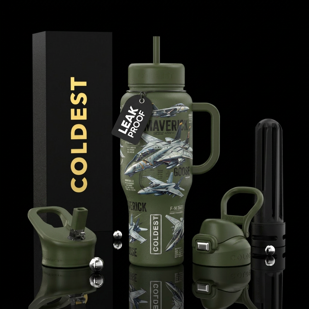 F14s, F18s, Maverick, Goose water bottle design