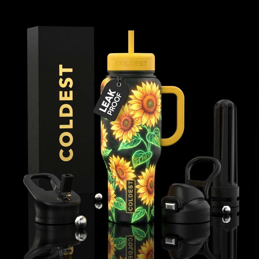 glowie sunflower water bottle design