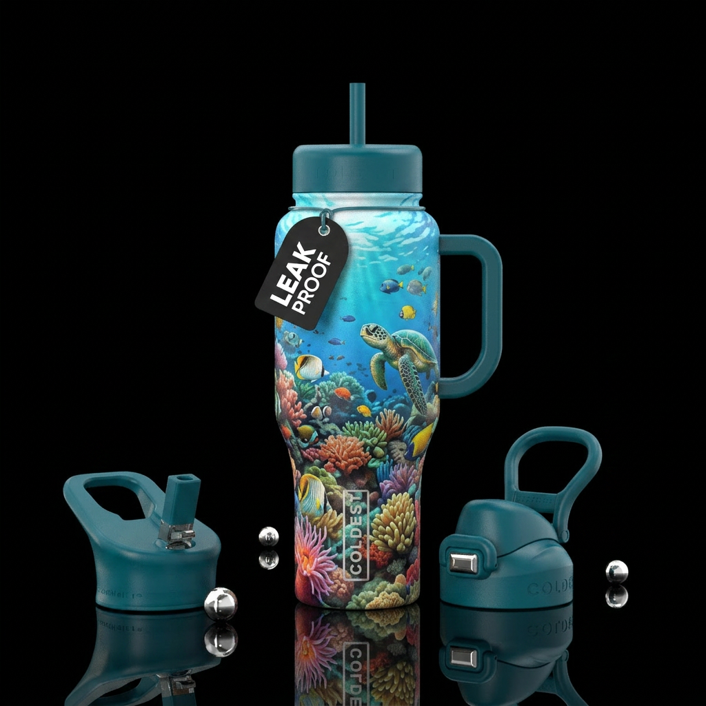 Great barrier reef water bottle design