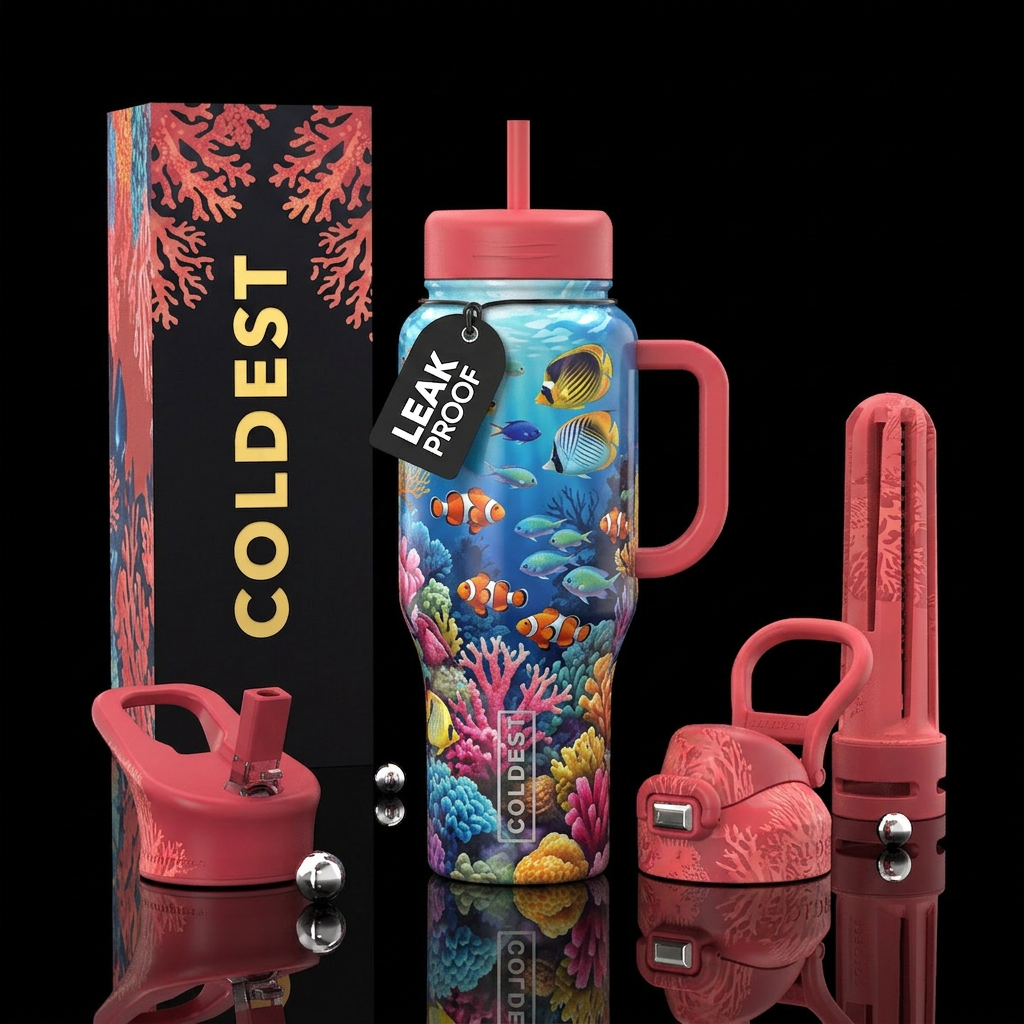 Coral Reef water bottle design