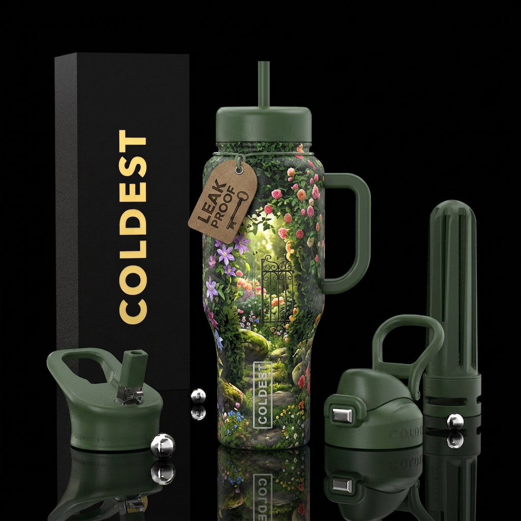 secret garden water bottle design