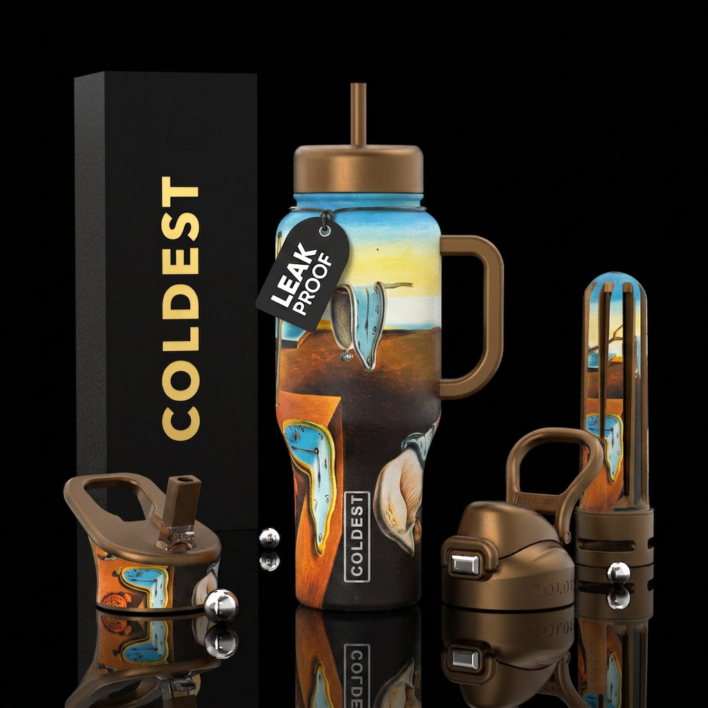 Salvador Dali the persistence of memory water bottle design