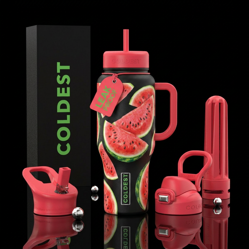 slices of wtermelon water bottle design