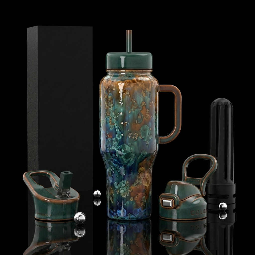 The potter.  A pottery inspired bottle with earth ... water bottle design