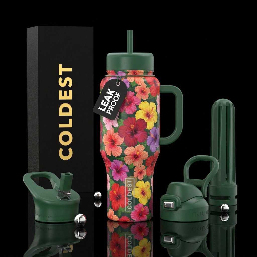 Hibiscus Fever water bottle design