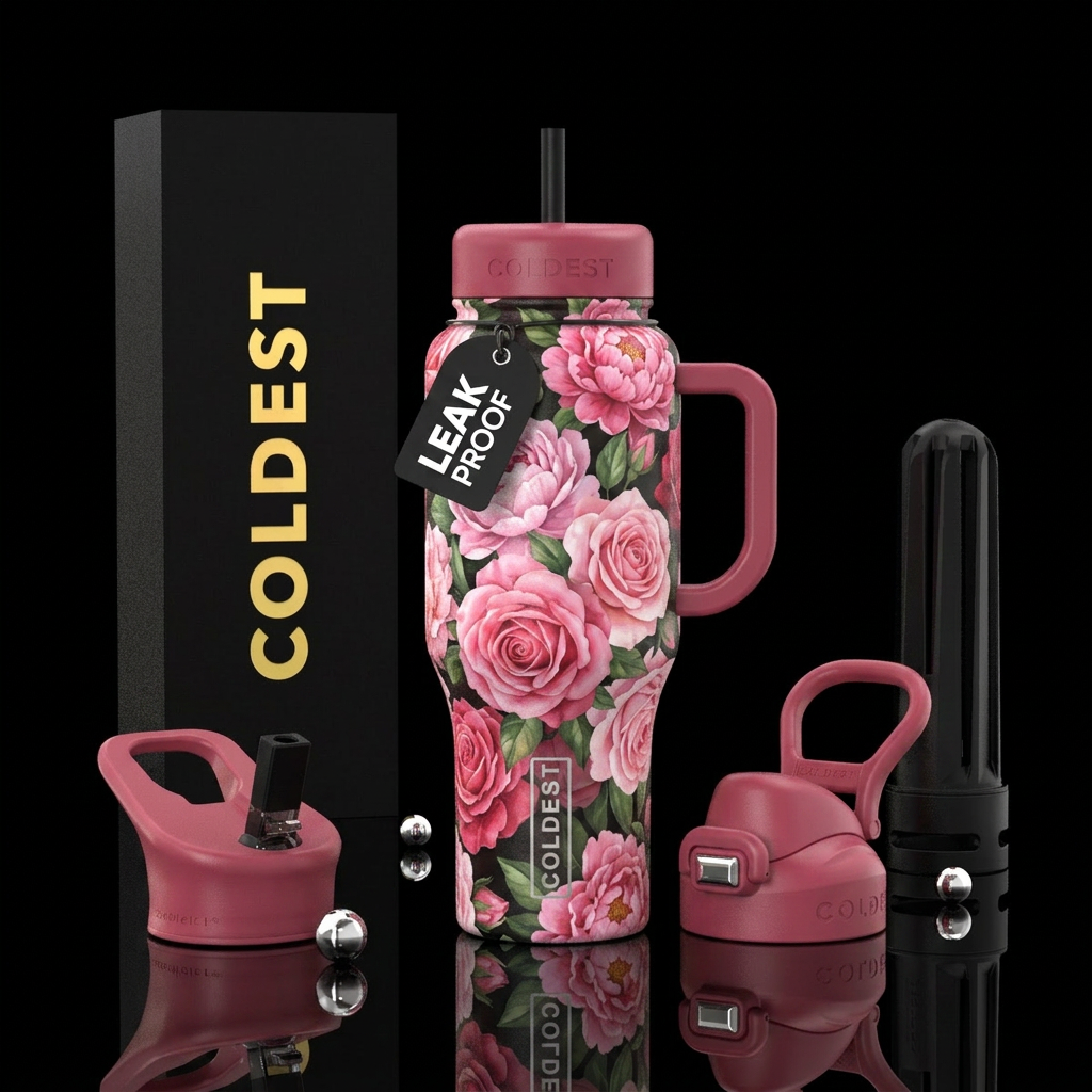 Pretty in Pinks water bottle design
