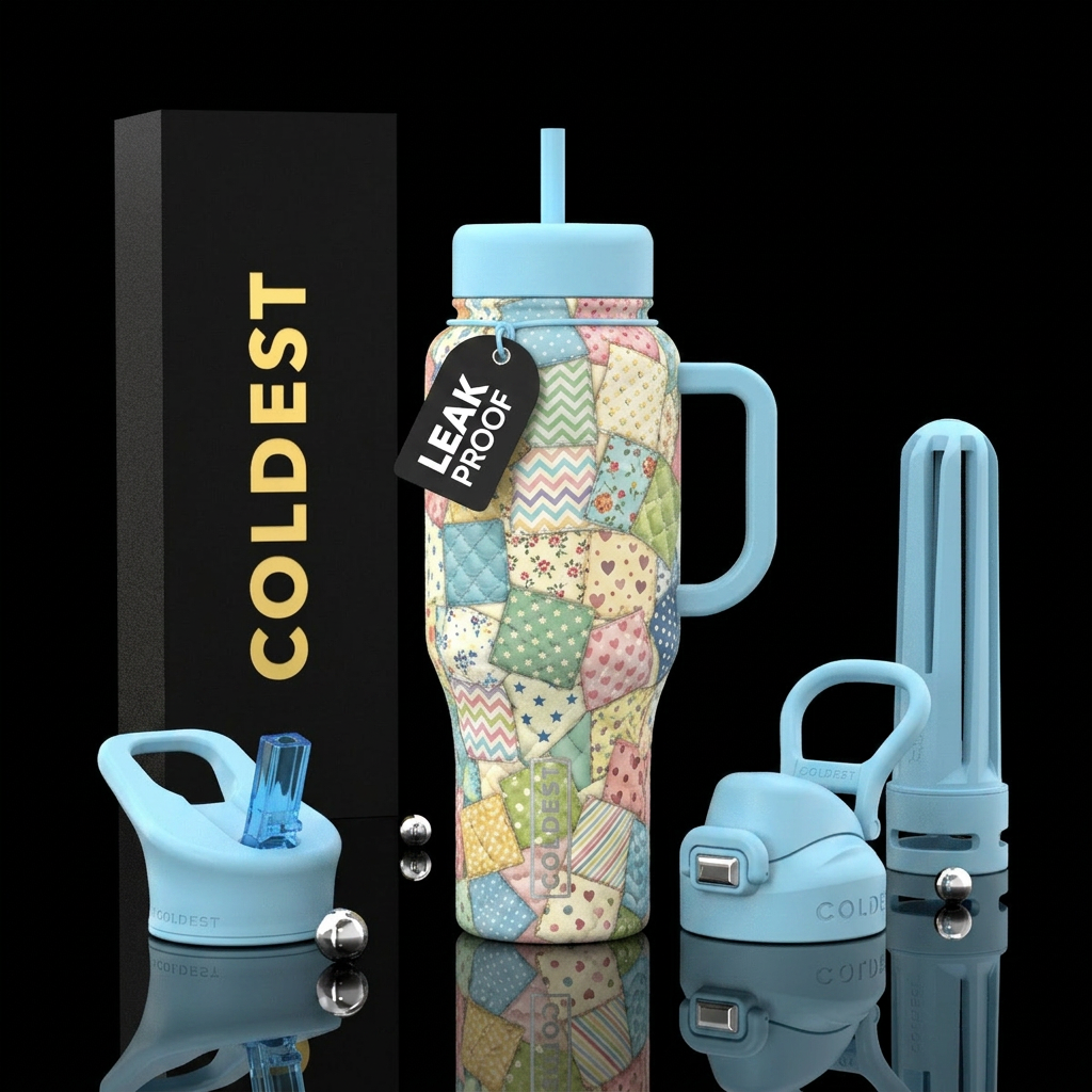 Quilting Bee water bottle design