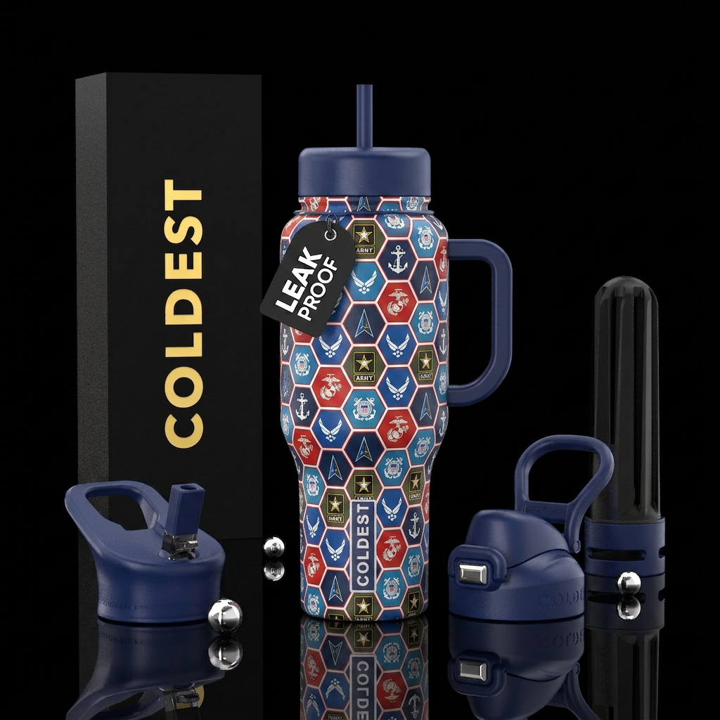 Badge of Honor water bottle design