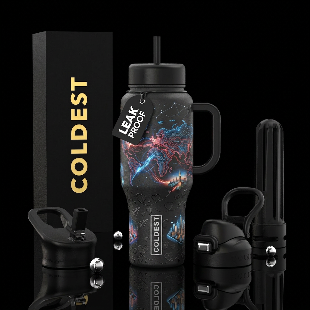 Long distance love water bottle design