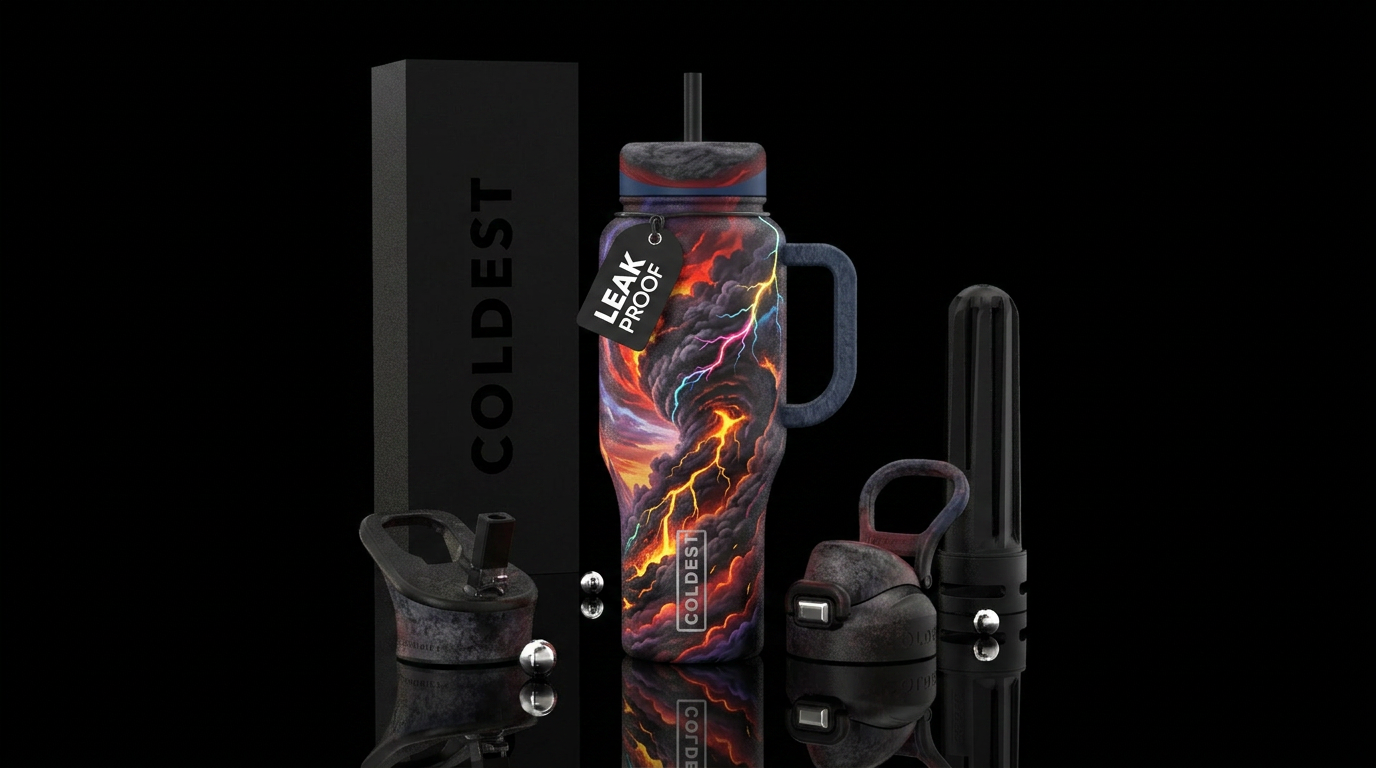 Volcanic storm water bottle design
