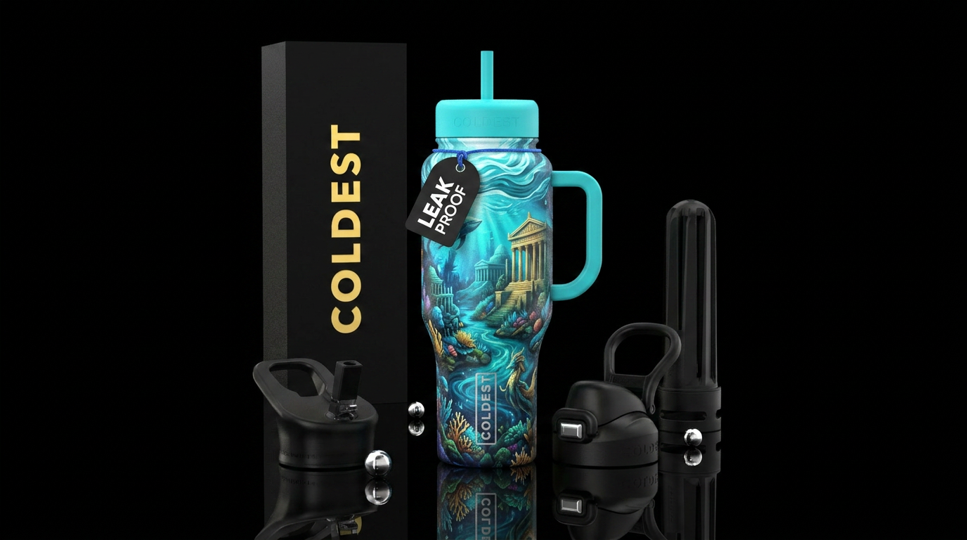 lost alantis water bottle design