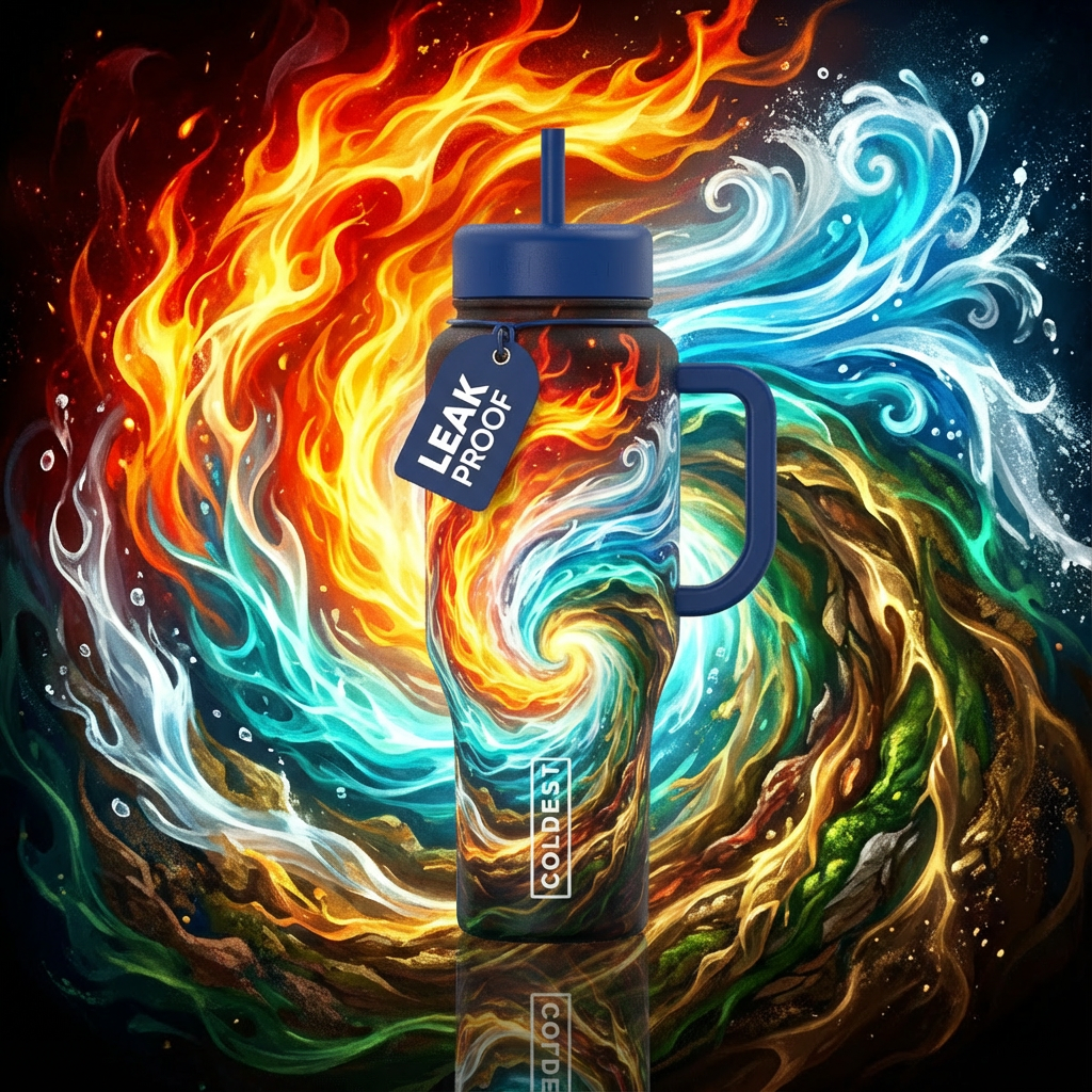Elemental water bottle design