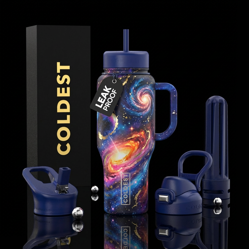 Universe water bottle design