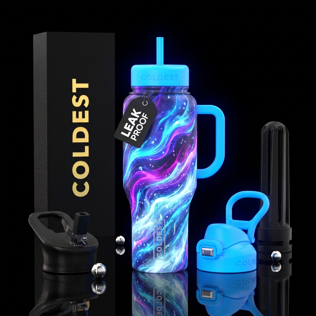 Glowie blizzard water bottle design