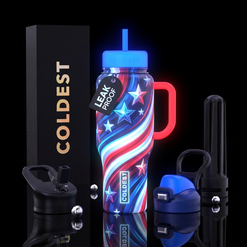 Glowie american water bottle design