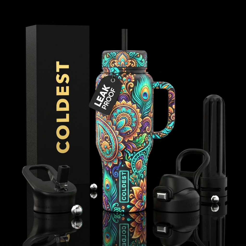 Western Indian glowie water bottle design