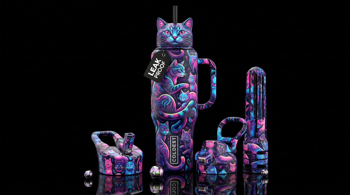 Cat bottle water bottle design