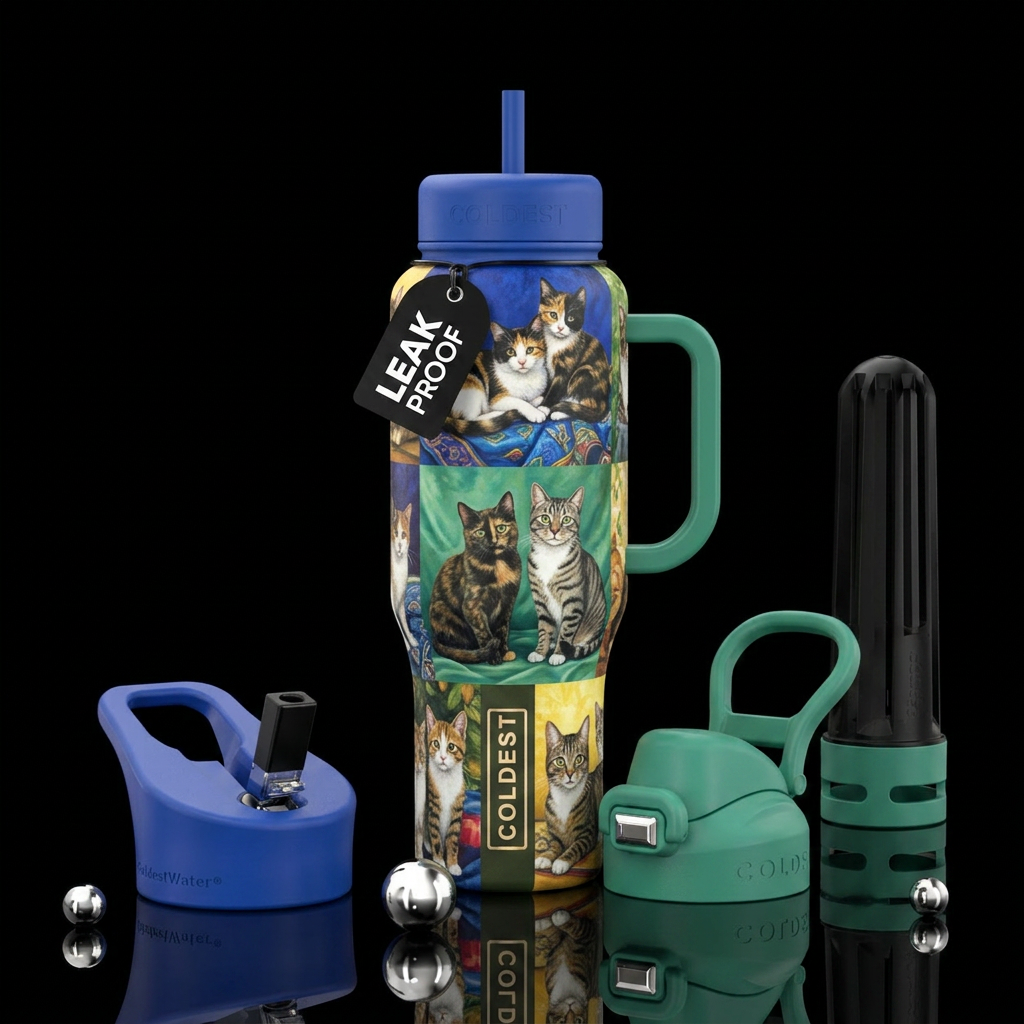 Cats water bottle design