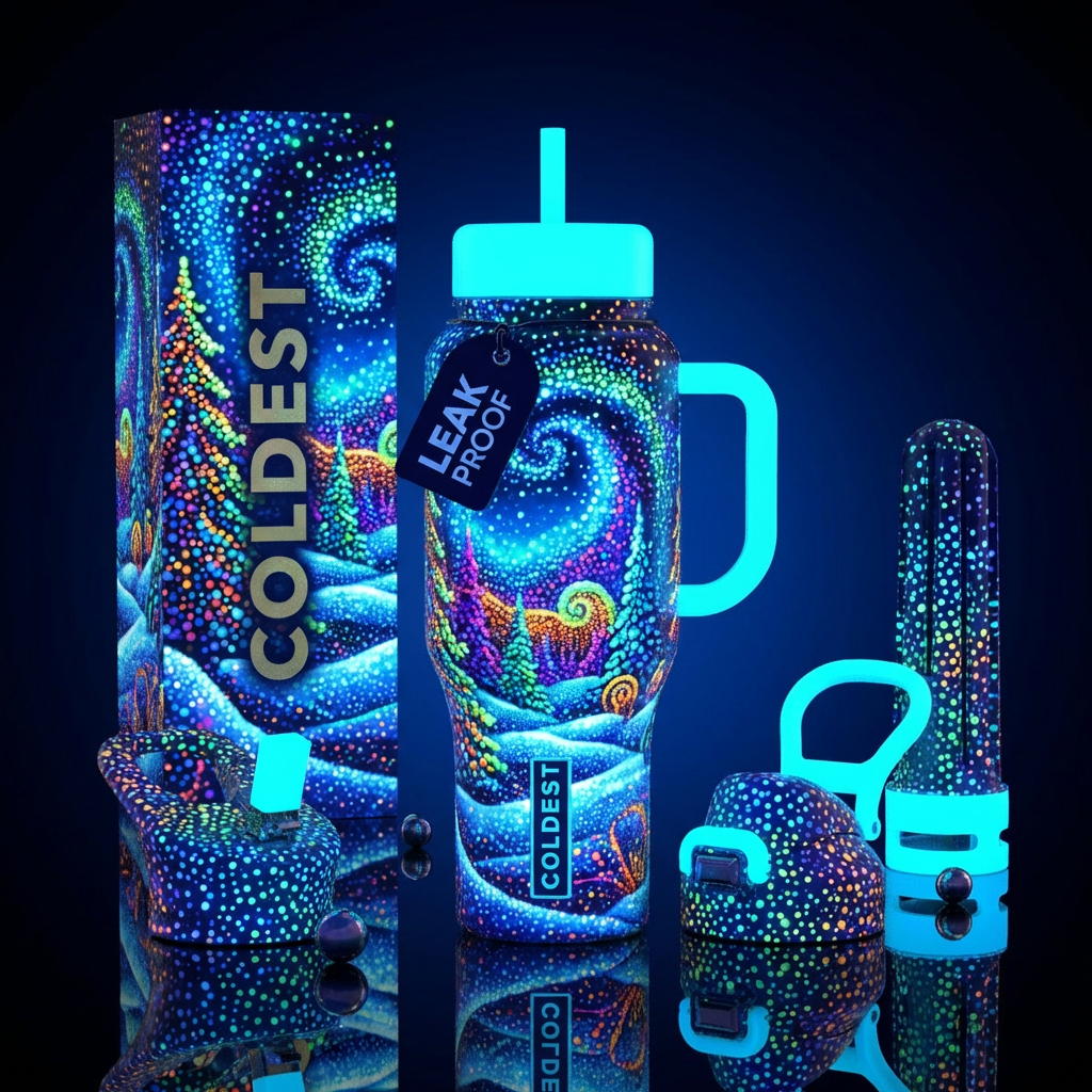 Glowie Winter water bottle design