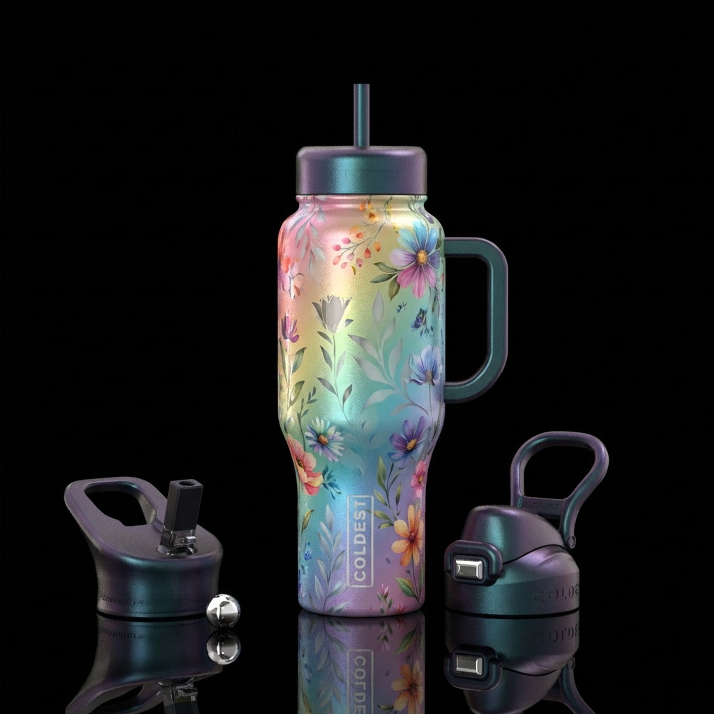 Privacy window tomorrow design transition rainbow ... water bottle design