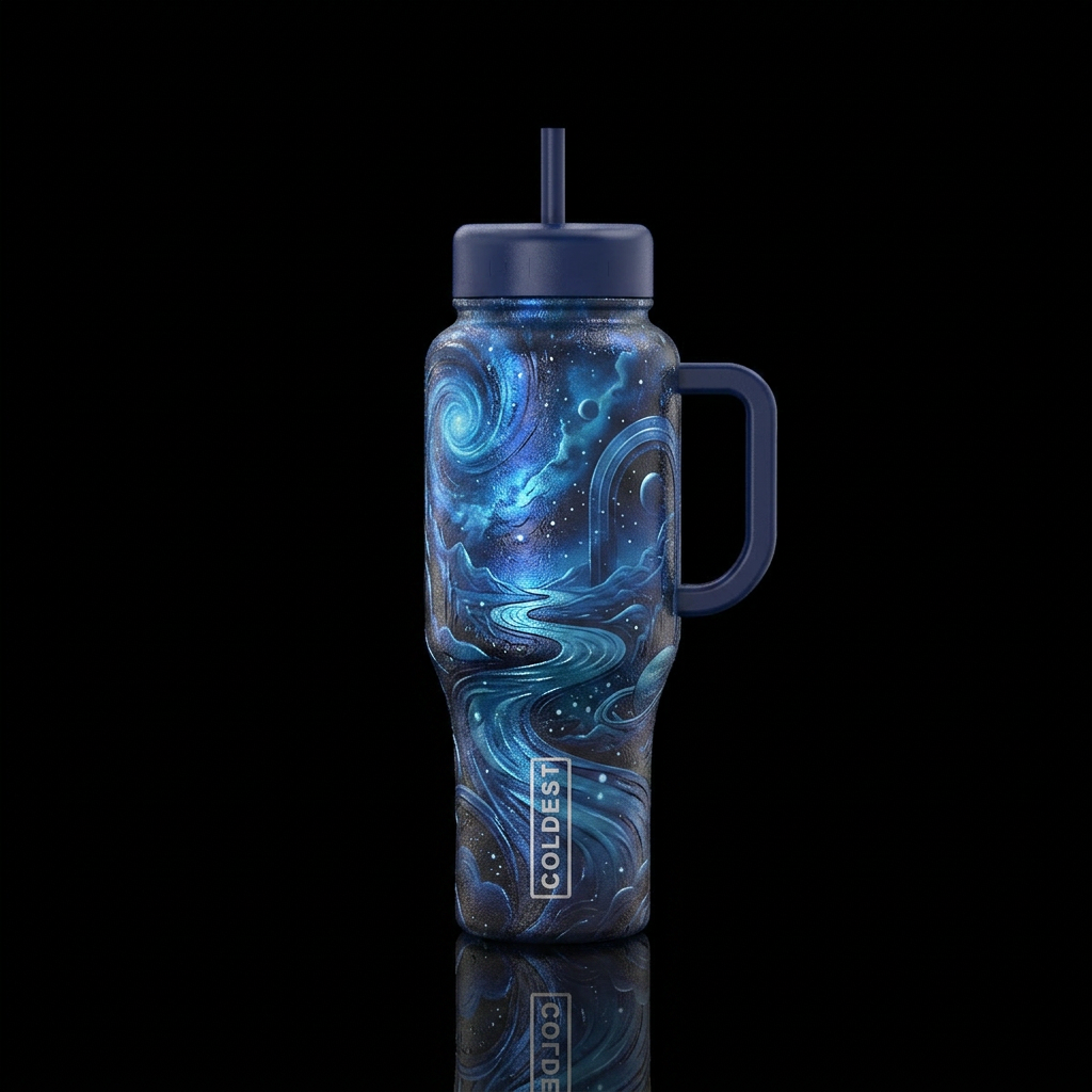 Wanting all the blues without singing the blues water bottle design