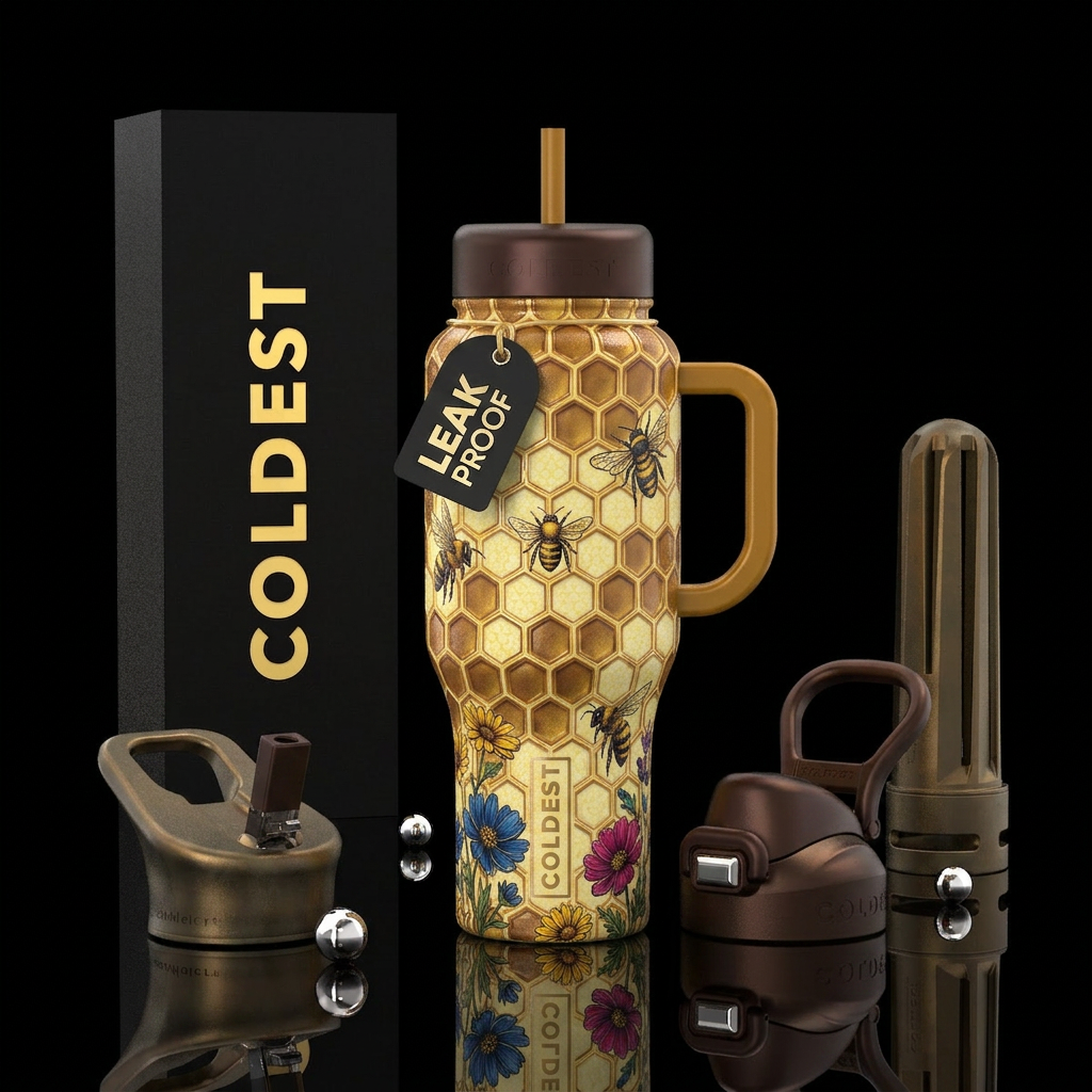 Little Honey Bee water bottle design