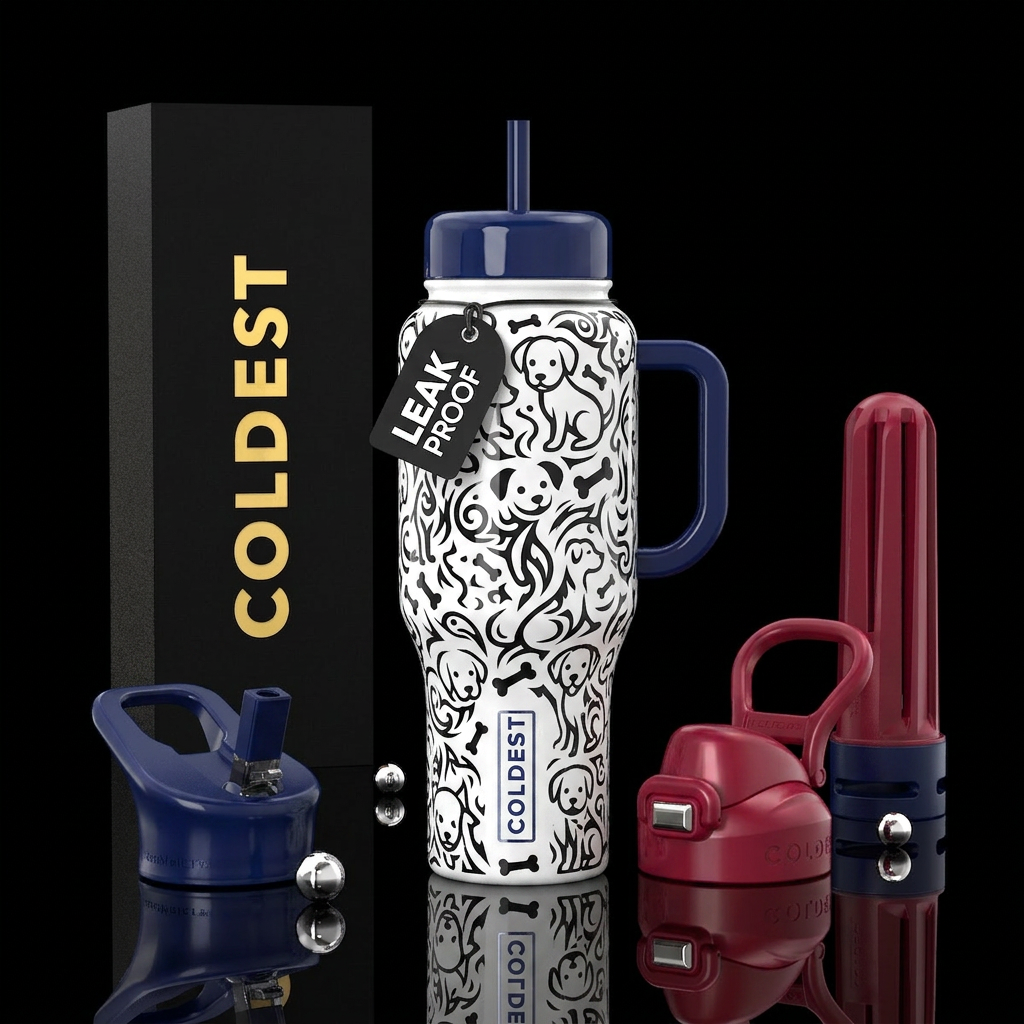 Black and white porcelain China    with detailed t... water bottle design