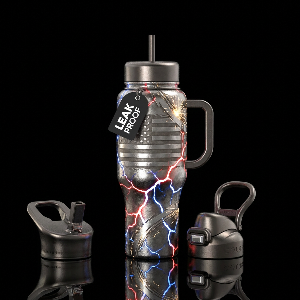 Seamless wrap design making bottle appear forged f... water bottle design