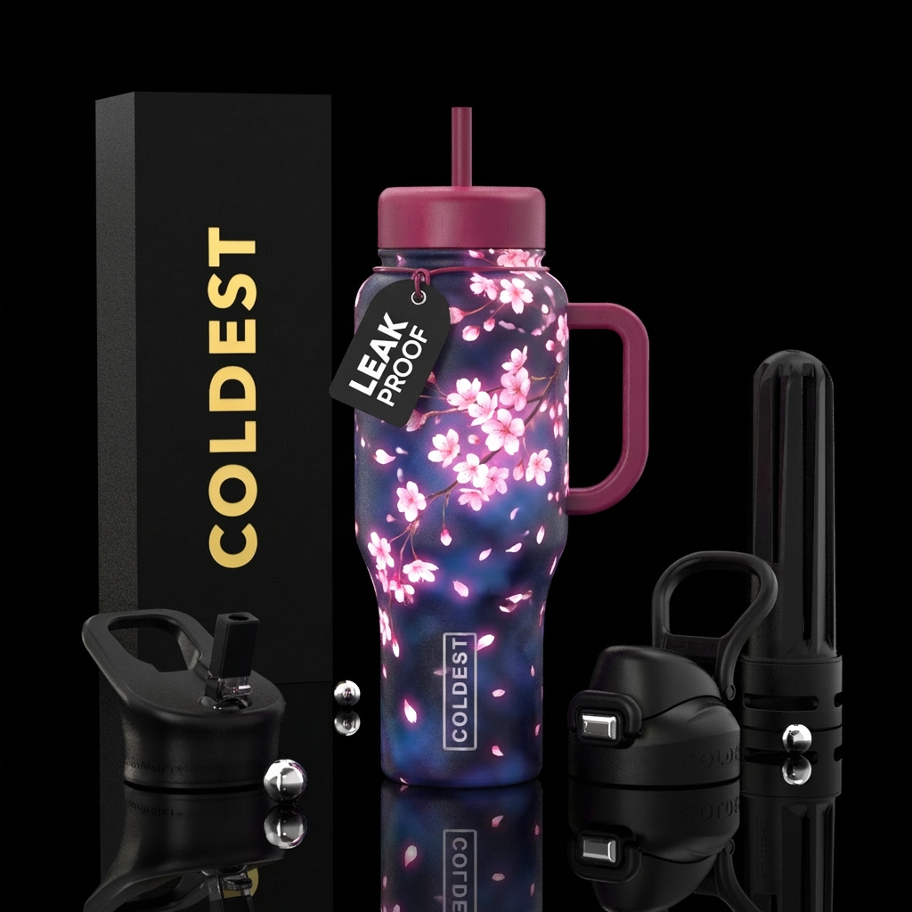 Cherry Blossom water bottle design