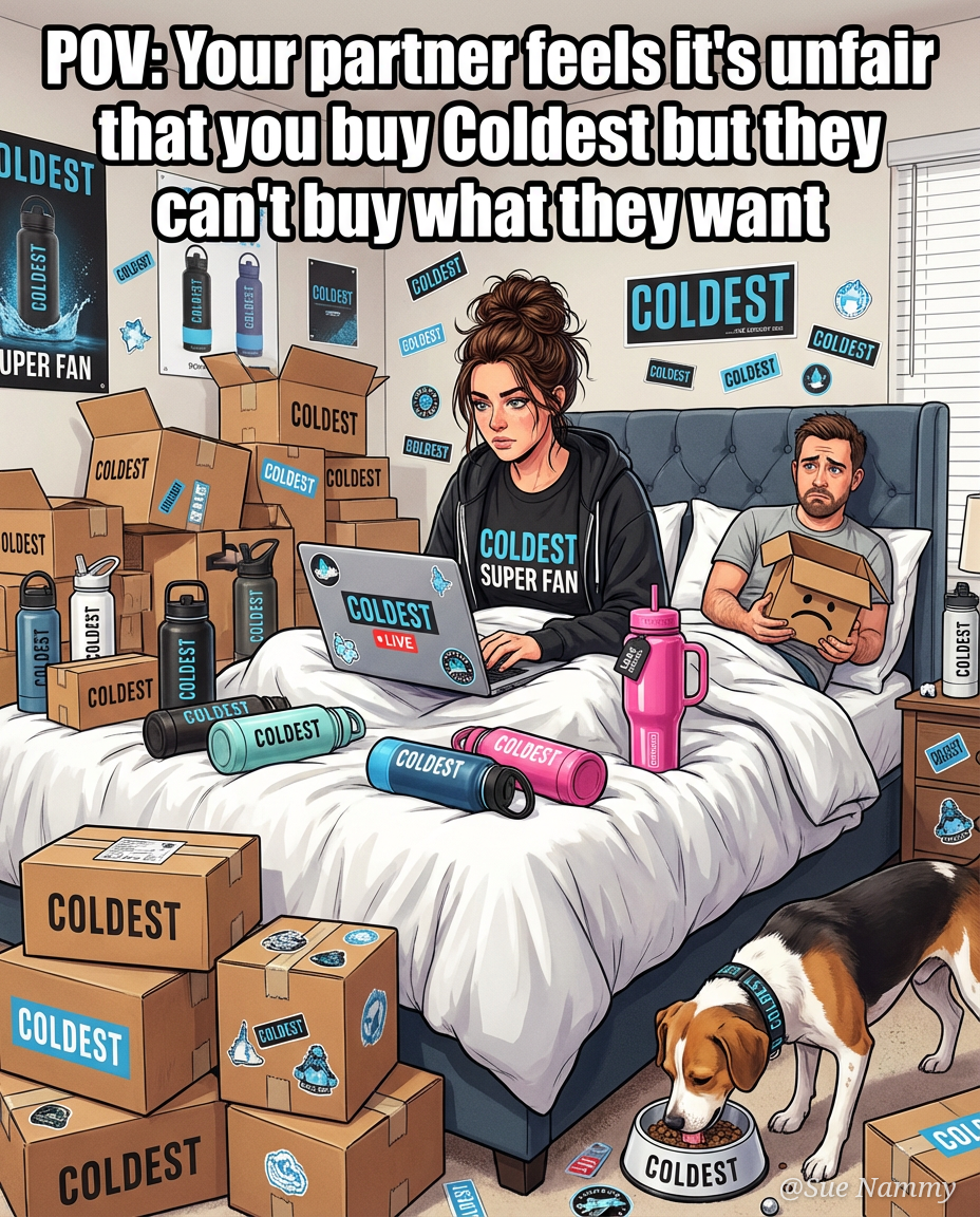 Coldest Super Fan water bottle design