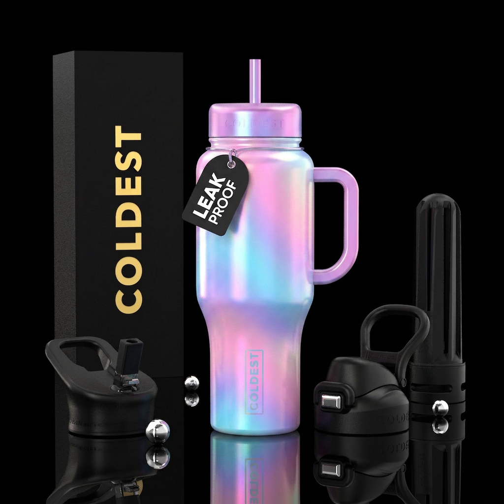 Cotton Candy water bottle design