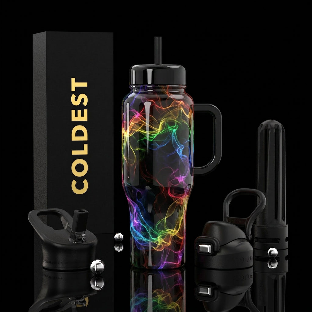 Rainbow Opal water bottle design
