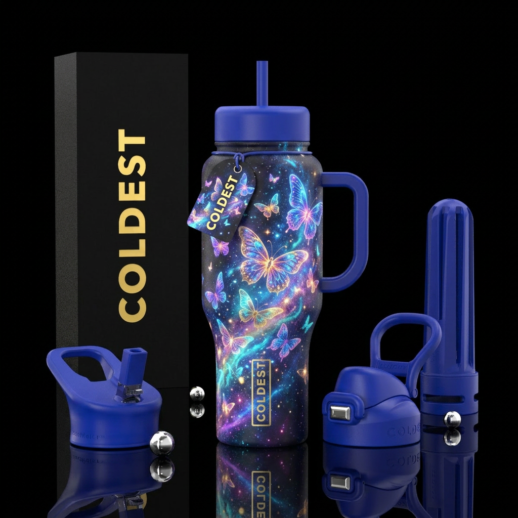 Butterfly Blast water bottle design