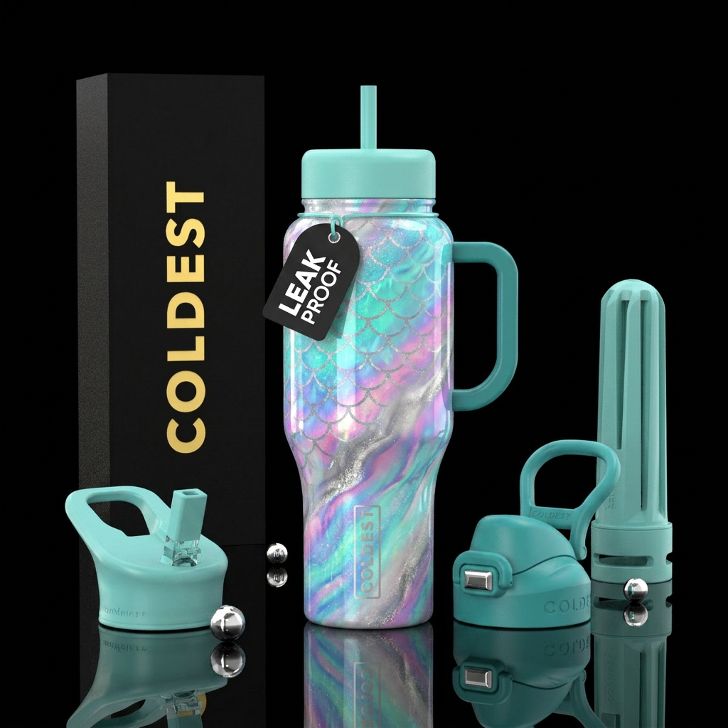 Mermaid Opal water bottle design